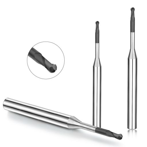 Fresa a testa sferica con collo lungo in grafite