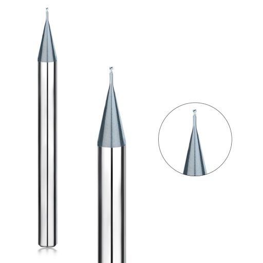 Tungsten Copper Corner Radius Long Neck End Mill【2 Flutes Long NeckΦ0.2-0.8】