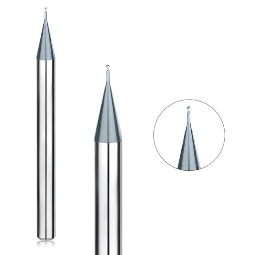 Tungsten Copper Corner Radius Long Neck End Mill【2 Flutes Long NeckΦ0.2-0.8】