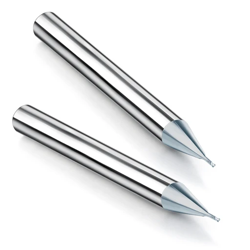 HRC55 Corner Radius Long Neck End Mill【2 Flutes Long NeckΦ0.2-4】