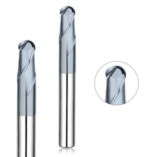 Tungsten Copper Ball Nose End Mill【2 Flutes R0.1-R6】