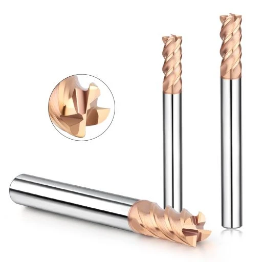 HRC65 Mold Steel Corner Radius End Mill【4 Flutes Φ1-20】