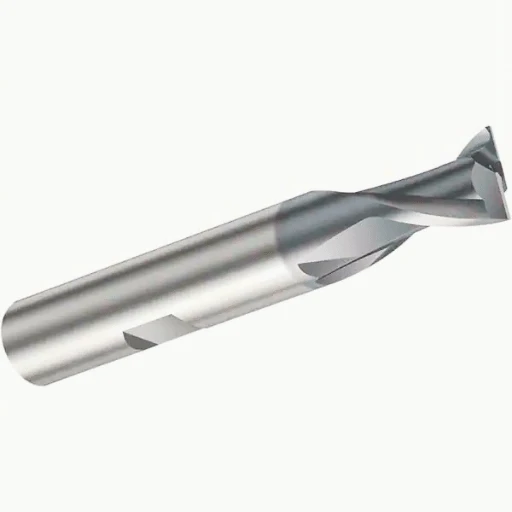 What materials are suitable for cutting with a 2 flute end mill?